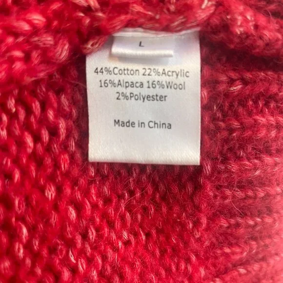 La Ligne Red Knit Sweater • Size Large • Classic Elevated Essential - Picture 11 of 11